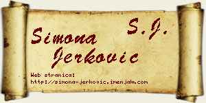 Simona Jerković vizit kartica